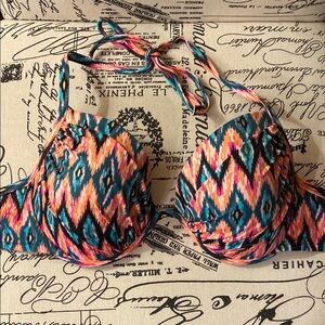 Colorful Zigzag Bikini Top
